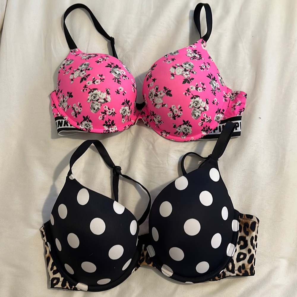 Set of 2 Pink Push Up Bras!